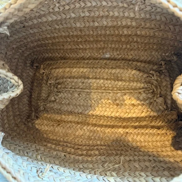 1960s Mid Century Seashell Embellished Woven Tote / Beach Bag Rare Find! - Picture 9 of 16